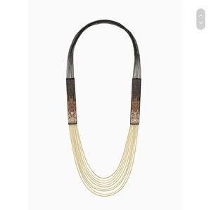 NIB Retired gold chain layered necklace